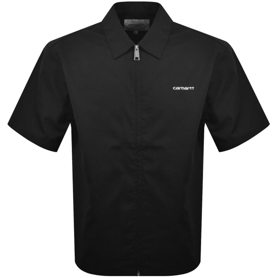 Carhartt WIP Postal Zip Shirt Black | Mainline Menswear gb